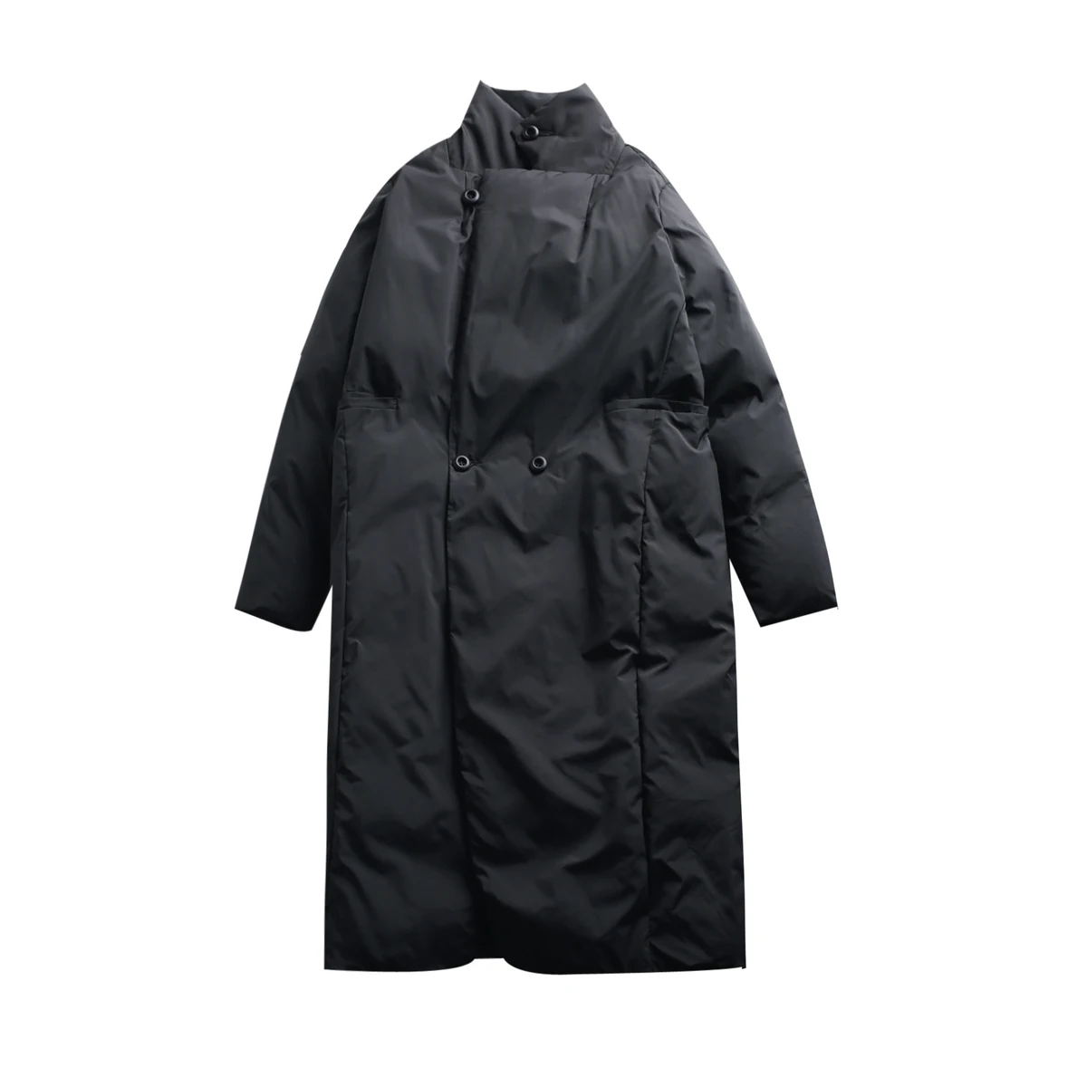 Manteau rembourré Noir Grande eam Manches Coton De Nouveau Black Couleur 2019 À Solide Longues Jd16 Montant Taille Évent Marée Col Mode Printemps Femmes 7qOa6wvq