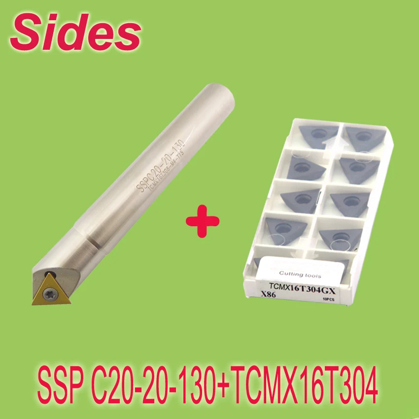 SSP 20 20 130+10pcs TCMX16T304 45 Degree Insertable Face Chamfer Mill