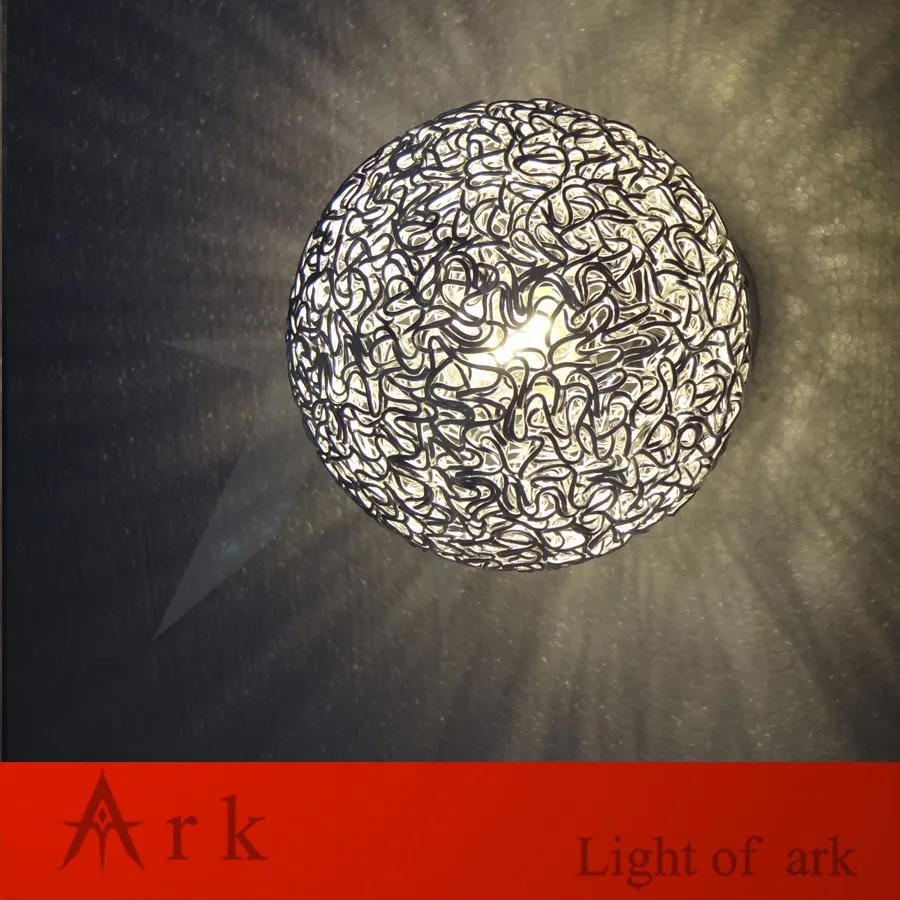 Ковчег светильник алюминиевый шар абажур серебряная крышка лампы