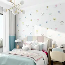 Милые животные мультфильм обои детская комната обои спальня Девушки Мальчики комната современный простой стиль принцесса Настенные обои
