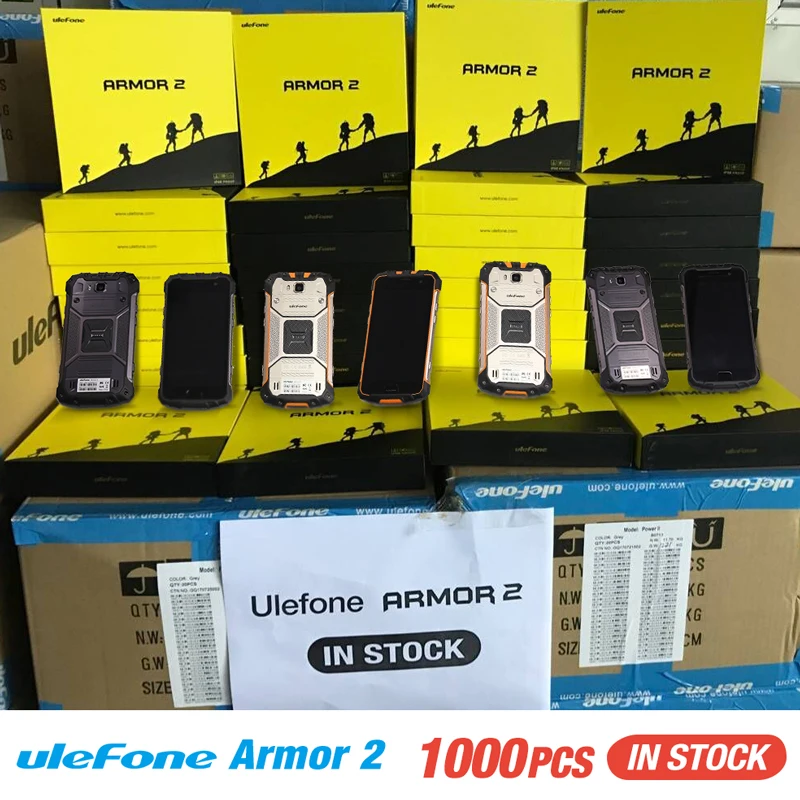 Ulefone Armor 2 Waterproof IP68 NFC Mobile Phone 5.0 inch FHD MTK6757 Octa Core Android 7.0 6GB RAM 64GB ROM 16MP 4G Smartphone