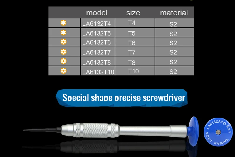 LAOA Прецизионная отвертка отвертки инструмент для Iphone Android точный отвертка ремонтные наборы с ручкой из сплава Al