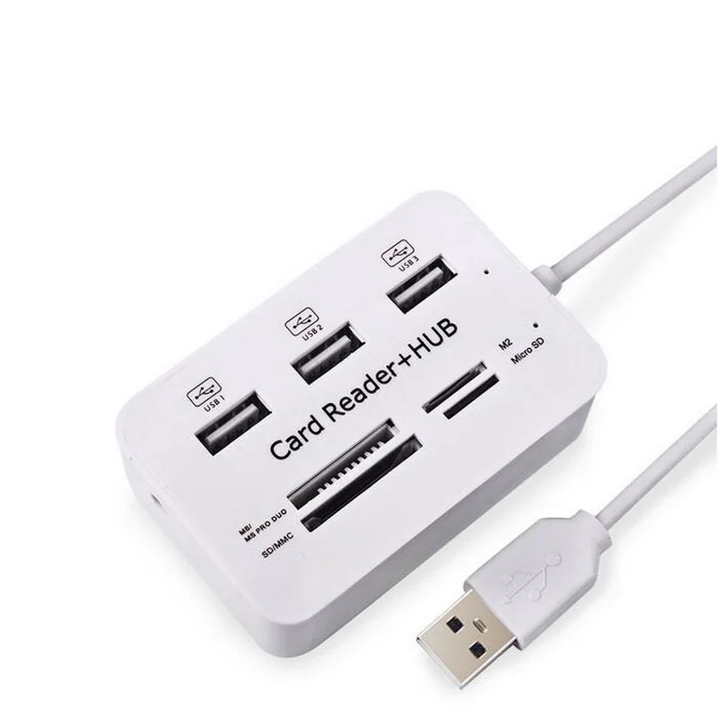 Buy Micro 3 Ports 2.0 USB Hub Combo Card Reader High
