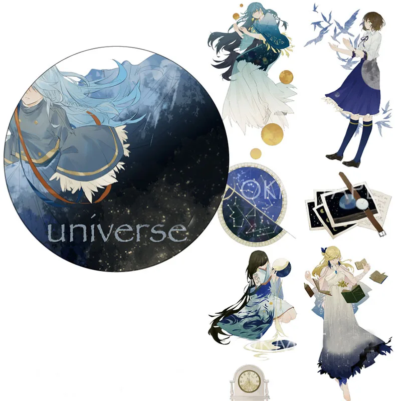 

1 Pcs Kawaii Universe Star Washi Tape Travel Diary Adhesive Tape DIY Scrapbooking Sticker Label Masking Tape 45mm*5m