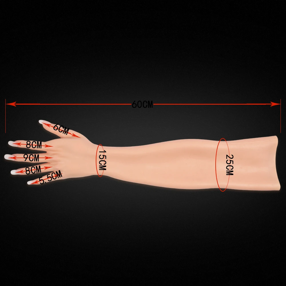 KOOMIHO Crossdressing Female Silicone Gloves Realistic Skin Hand with Nail for Transvestite Cosplay Performance Props Drag Queen