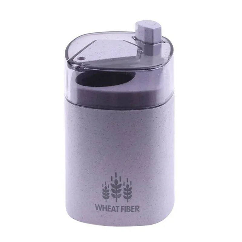 Mini Size Details about Wheat Straw Automatic Toothpick Holder Container Storage Box Toothpick Dispense - Цвет: purple