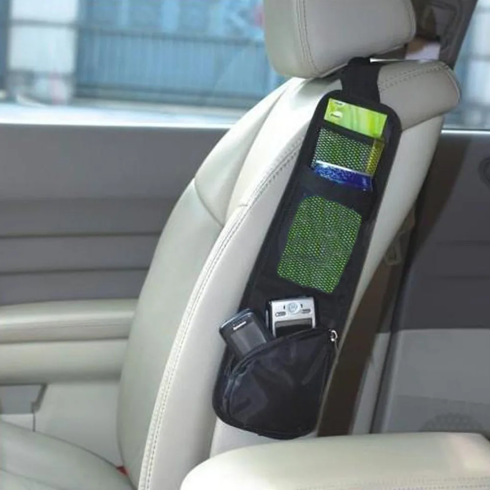 

High Quality 1pc Auto Car Seat Side Hanging Bag Storage Mesh Pocket Organizer Holder 37*12.5cm