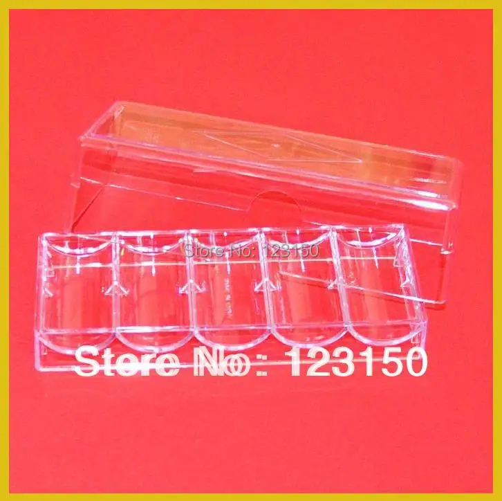 TA 016 Full Casino Sized Acrylic Plastic Poker Chip Tray Holder + Lid