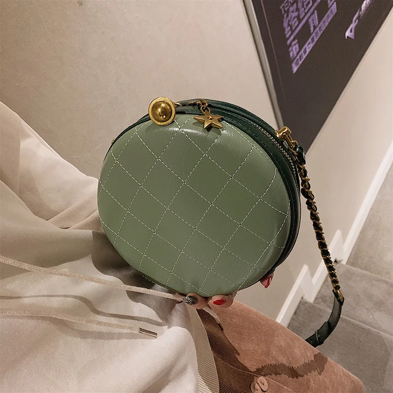 

Female Round Crossbody Bags For Women 2019 High Quality PU Leather Luxury Handbags Designer Sac Ladies Shoulder Messenger Bag