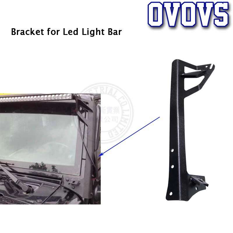 

2x Windshield A-pillar Mounting Bracket fit 50"/52" LED Light Bar For Jeep Wrangler JK 2007-2015 4x4 Mount Holder 4WD 12V