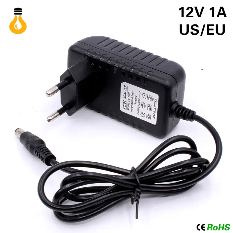 12V источник питания AC100 ~ 240V К DC12V Светодиодный драйвер 1A 2A 3A трансформатор для
