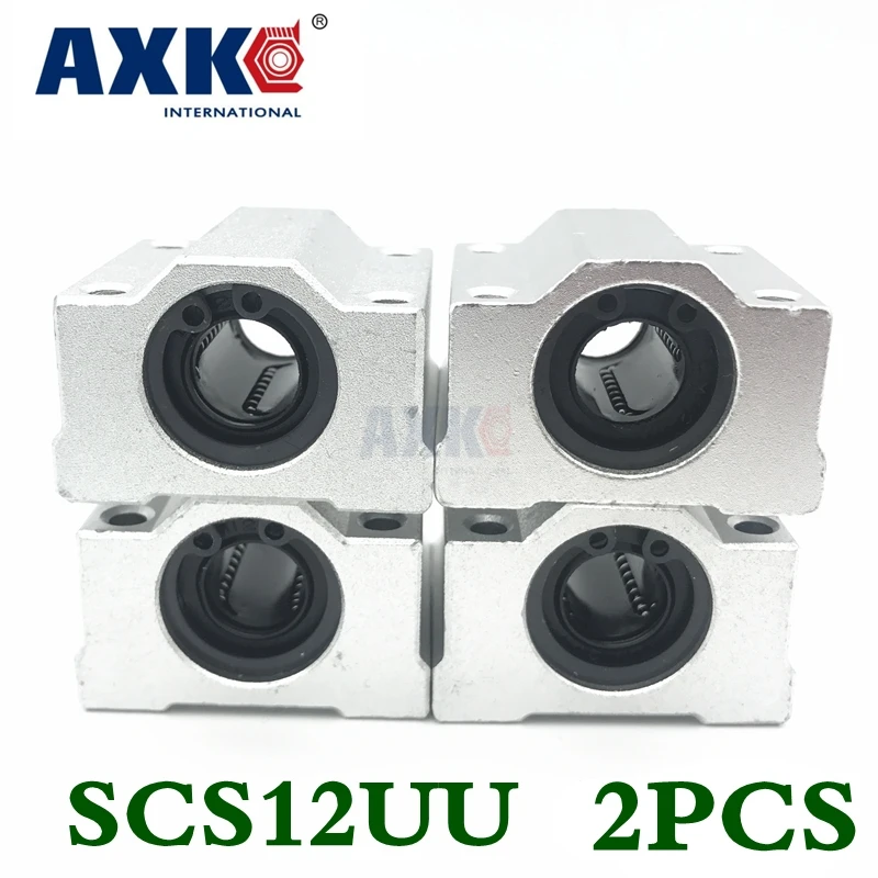 

2019 Thrust Bearing Axk 2pcs Sc12uu Scs12uu Linear Motion Ball Bearings Slide Block Bushing For 12mm Shaft Guide Rail Cnc Parts