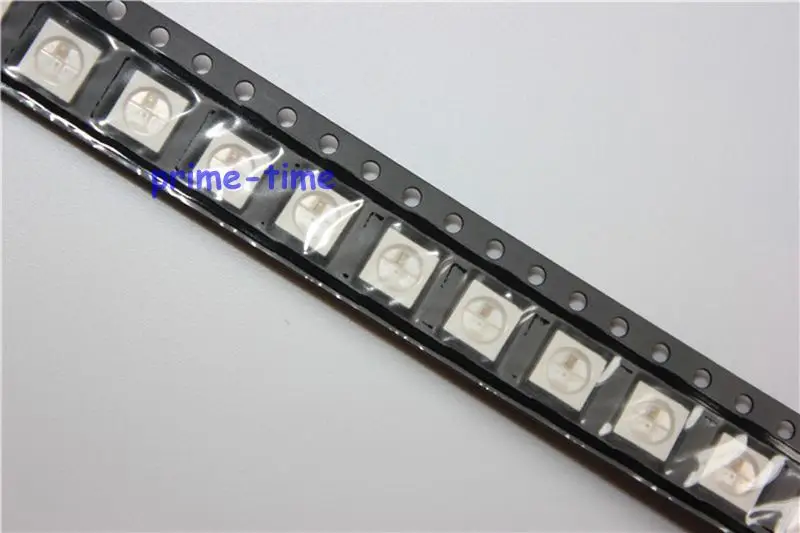 100 шт. DC5V WS2812B 4 контакта 5050 SMD со встроенным WS2811 IC Индивидуально адресуемый цифровой RGB светодиодный чип-излучатель