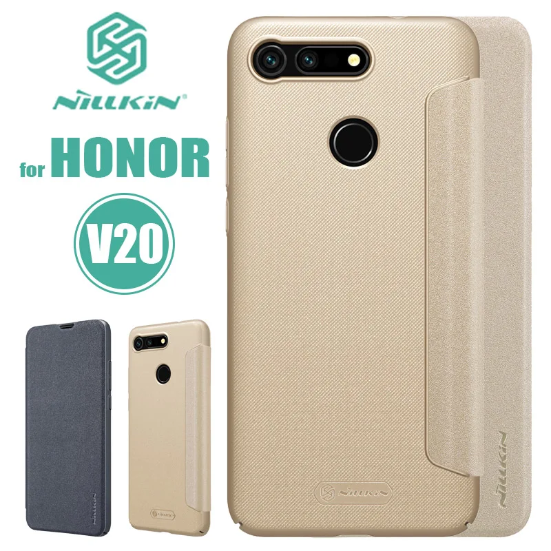 Чехол для Huawei Honor V20 V10 NILLKIN Sparkle роскошный кожаный чехол с откидной крышкой жесткая