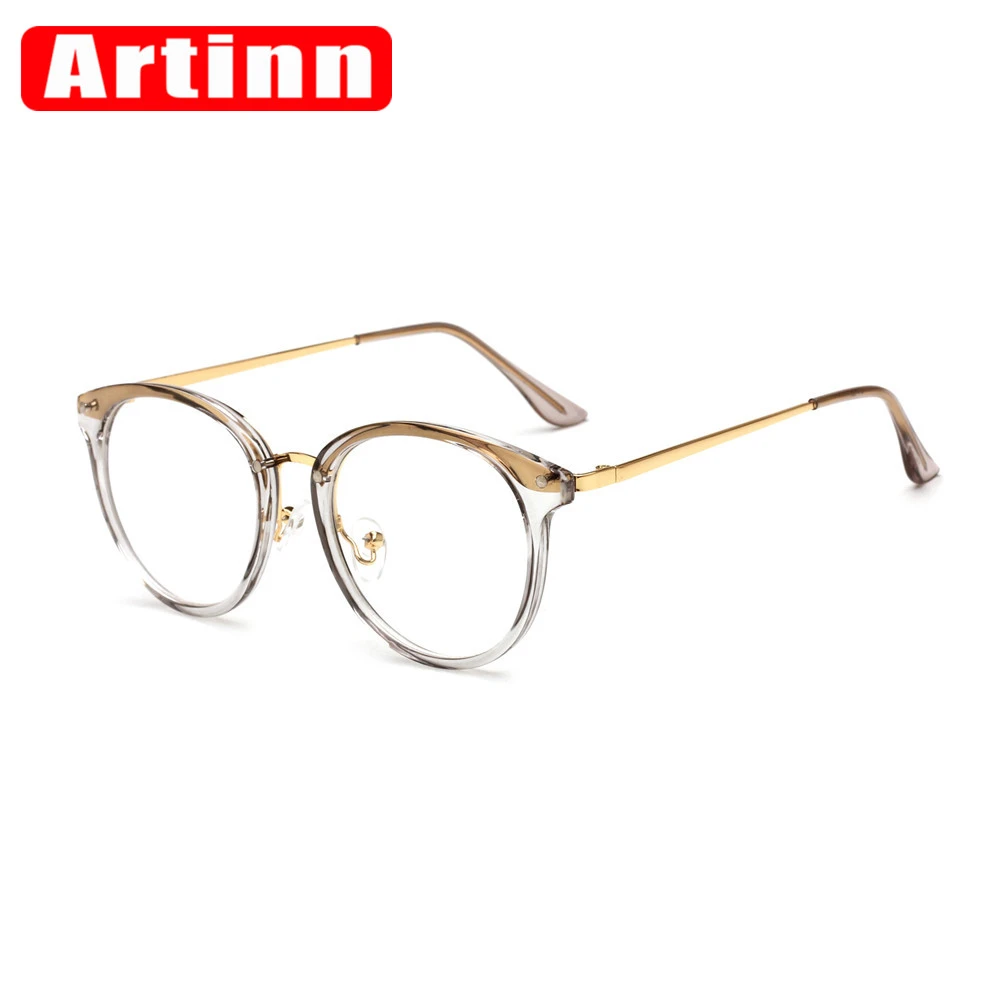 Vintage Transparent Dekoration Brillengestell Myopie Runde Metall Frauen Brille Brillen Klare Linse Manner Optische Brillen Optics Eyewear Eyeglass Frame Myopiaclear Lens Men Aliexpress