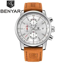 Reloj Hombre 2016 BENYAR De Luxe Hommes Noir Imperméable À L’eau De Mode Casual Militaire Quartz de Sport de Marque Chaude Montres Relogios Montre-Bracelet