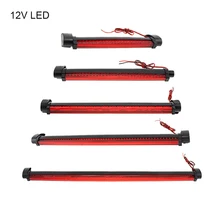 12 В Универсальный красный светодиодный светильник для стайлинга автомобилей, задний тормозной фонарь, противотуманный фонарь, задний фонарь на лобовое стекло, задний светильник с высоким креплением, Предупреждение светильник