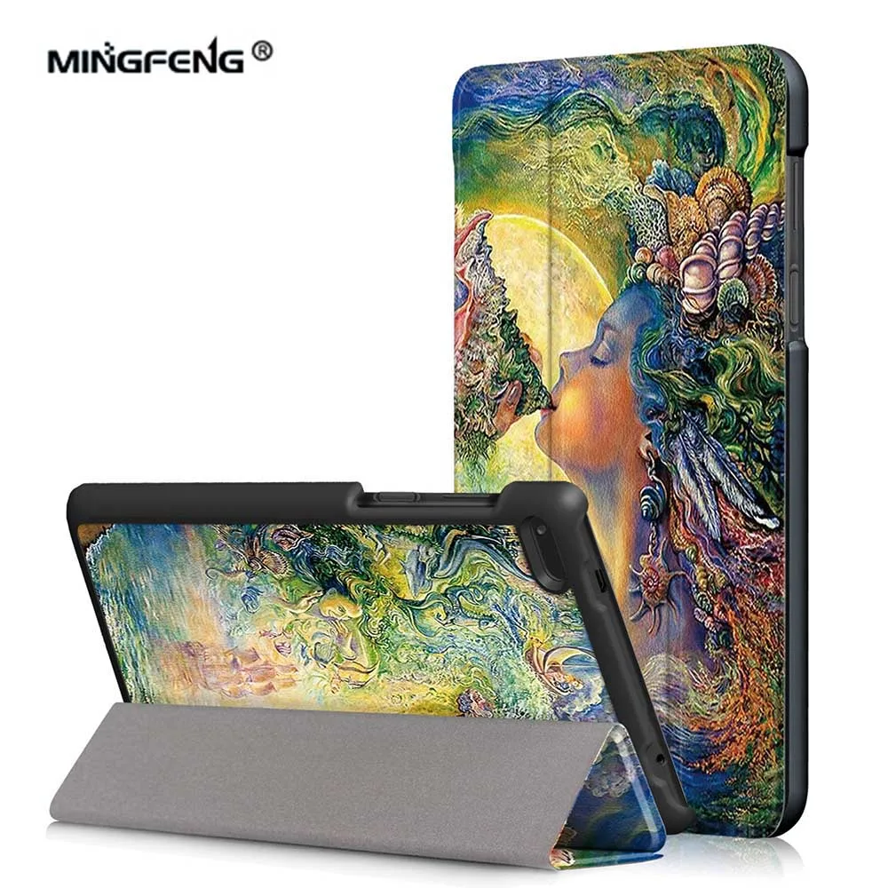 For Lenovo Tab 7 Essential Case Painting PU Leather Case for Lenovo Tab