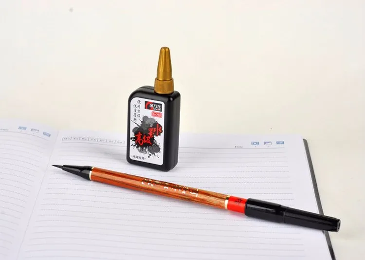 Chinese Black Calligraphy Refillable Ink for Brush 30ml Water Color Paint Ink Cartridge