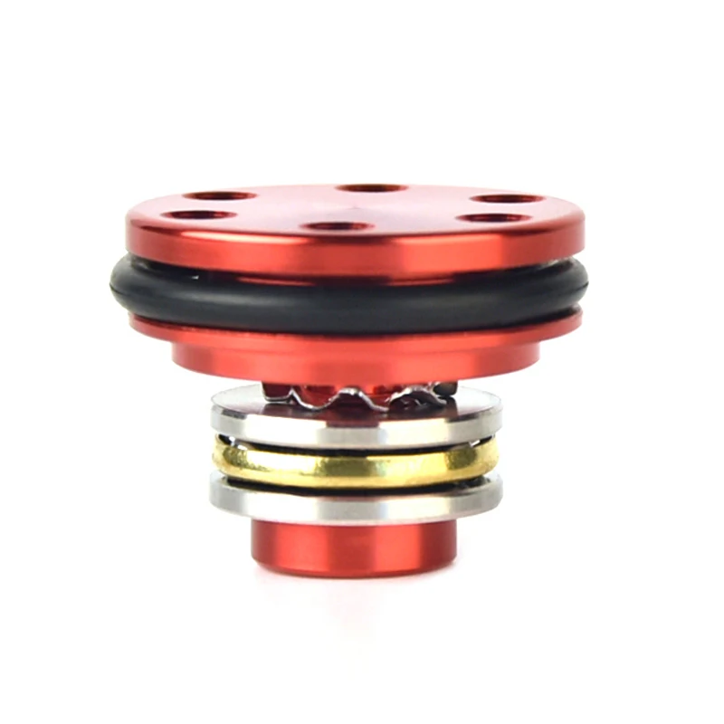 Элемент шестерни Airsoft шарикоподшипник поршневая головка 6 отверстий ЧПУ алюминий для Ver.2/3 страйкбольный привод гирбокс( тип) Охота Аксессуар - Цвет: Red