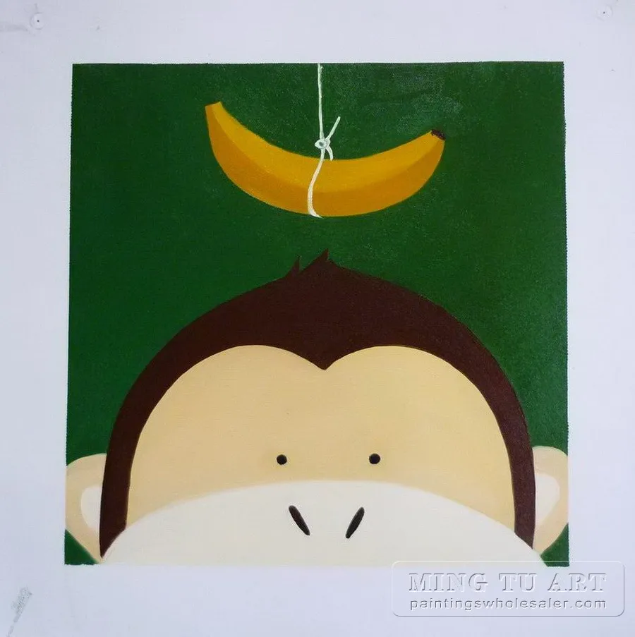 100 handmade stretched cartoon animal monkey oil painting on canvas for kids room 3535cm in painting calligraphy from home garden on aliexpresscom - Animal Painting For Kids 100 handmade stretched cartoon animal monkey oil painting on canvas for kids room 3535cm in painting calligraphy from home garden on aliexpresscom - Animal Painting For Kids