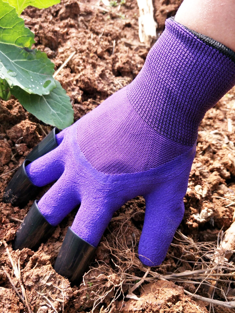 Новые перчатки GOUGU для садоводства, садовые перчатки с 4 пластиковыми когтями ABS, 3 цвета