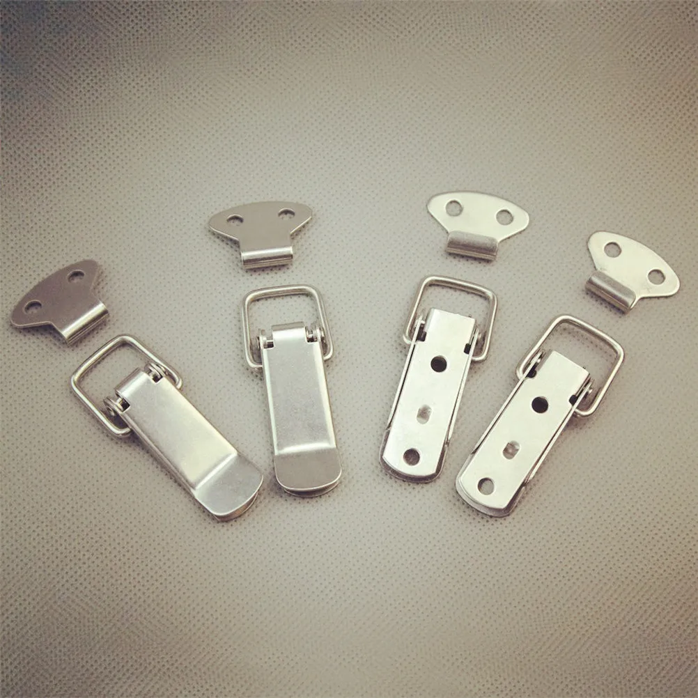 

4pcs Stainless Steel Spring Loaded Toggle Case Box Chest Trunk Latch Catches Hasps Clamps