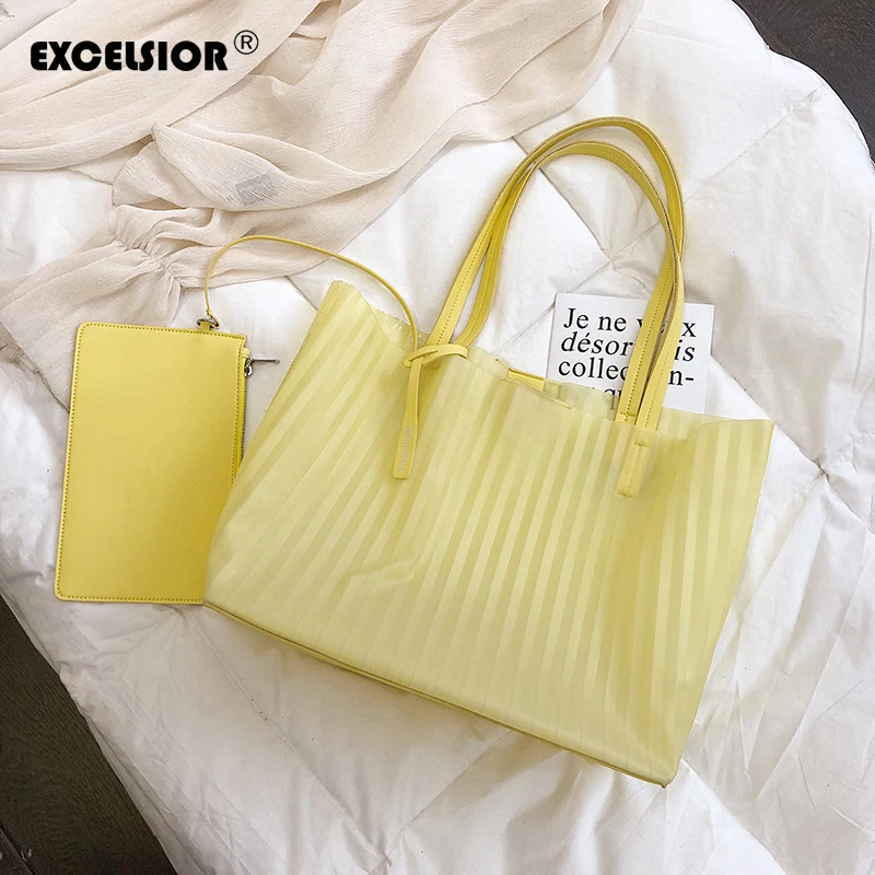 

EXCELSIOR 2019 NEW Women Bags Big Capacity Handbags Zipper Totes Quality PU Shoulder Bags Sac A Main Lady Casual Purse Beach Bag