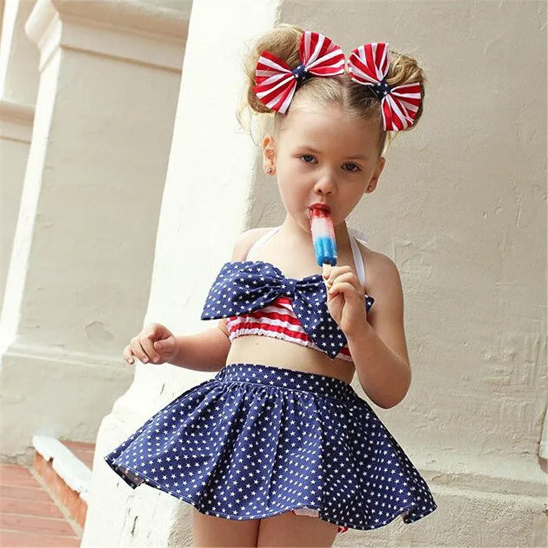 Summer Fashion Kids Baby Girls Infant Toddler Sleeveless Striped halter
