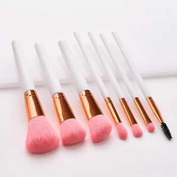 

7pcs Makeup Brushes Set White Handle Soft Hair Powder Cosmetics Tools @ME88