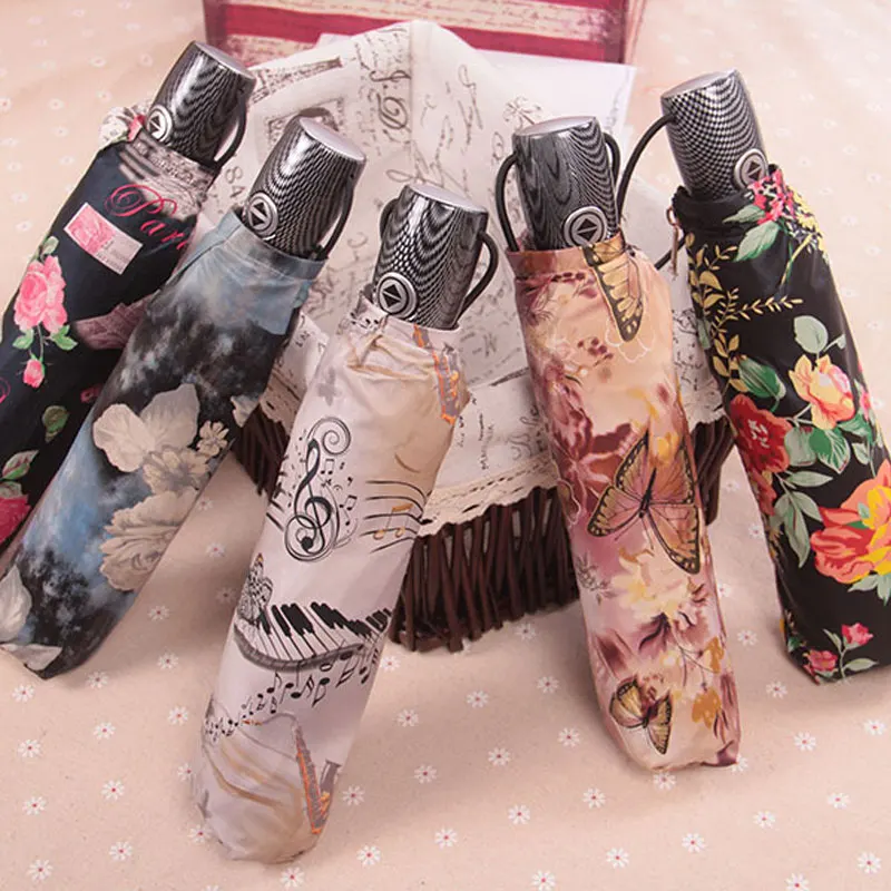 

TOPX Umbrella Rain Women Men High Quality Windproof Ultralight Folding Umbrella Sun Rain Oil Painting Automatic Umbrella parasol