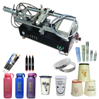 

auto screen printing machine for round products,curve silk screen printing