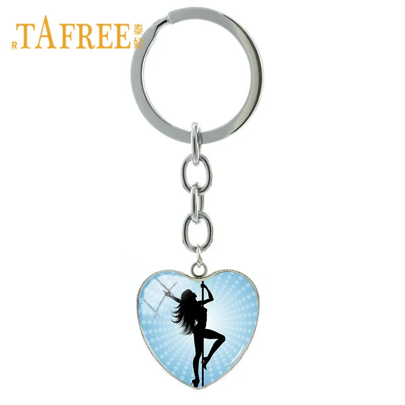 Изысканный женский брелок TAFREE танцующий шест с танцующей фигуркой