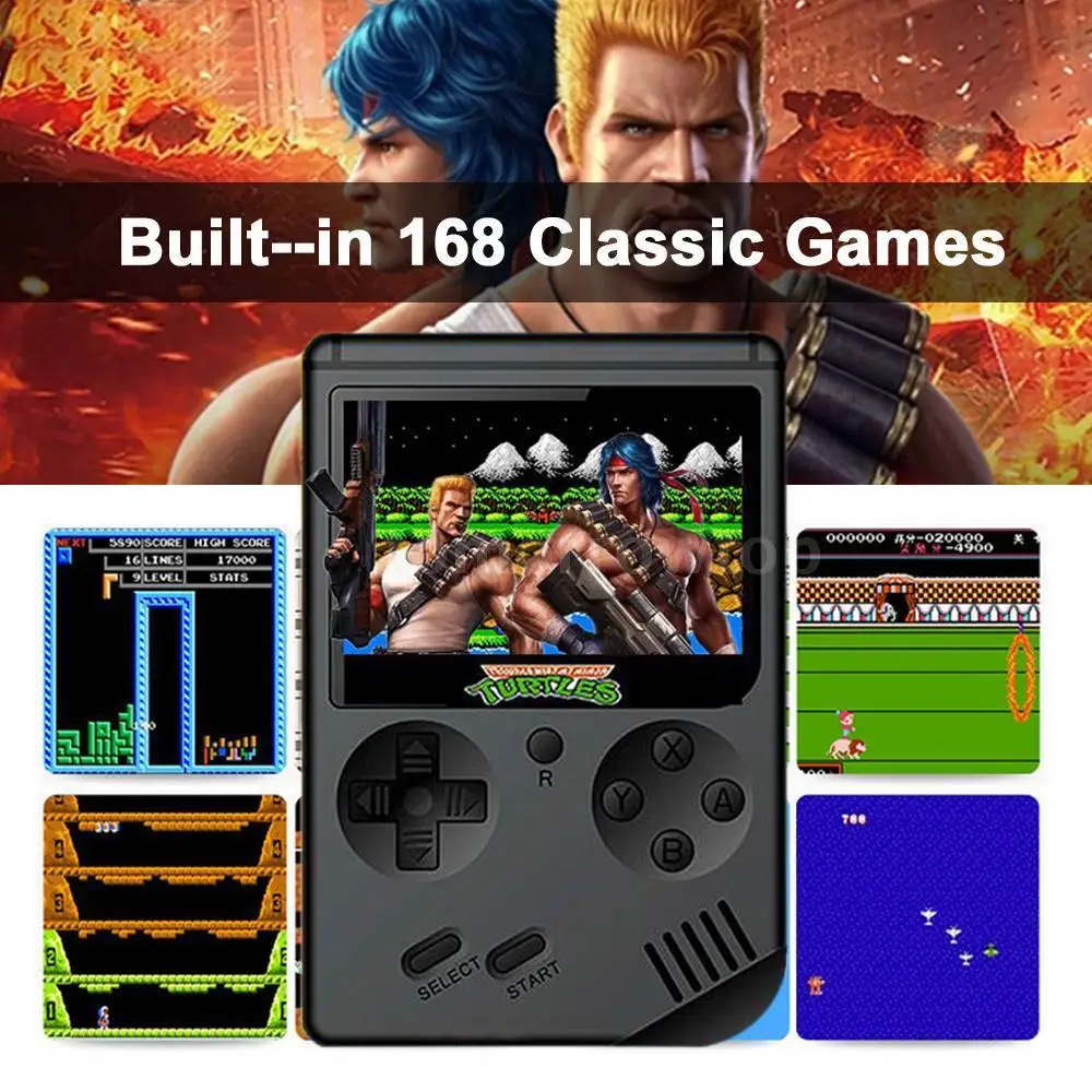 Новинка в стиле ретро mini 2 игровая консоль Детство Классические игры с 168 игр 3 0