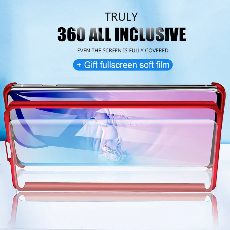 ZNP 360 Full Cover Phone Case For Samsung Galaxy S8 S9 S10 Plus S10E Hard PC Protective Cases For Samsung Note 8 9 S7 Edge Case