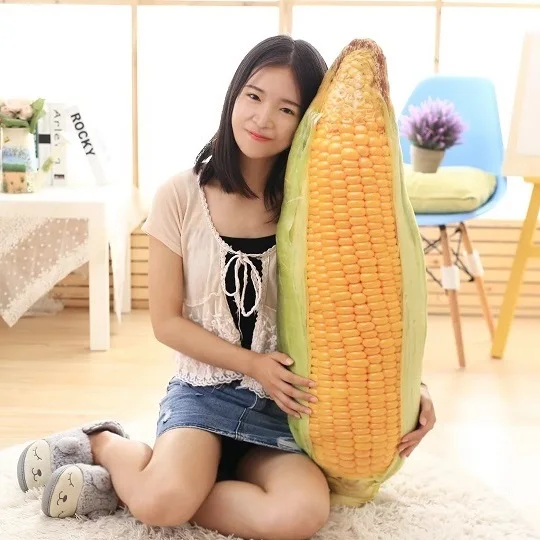 

2017 New 3D Simulation Corn Plush Pillow Toy Realistic Corncob Cushion Doll 30cm - 100cm Free Shipping 1pcs Children Present Big