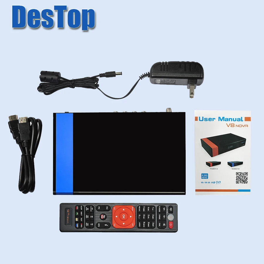 

2019 Gtmedia V8 NOVA Blue support H.265 better free sat V8 super V9 super set top boxDVB S2 satellite receiver Builtin wifi