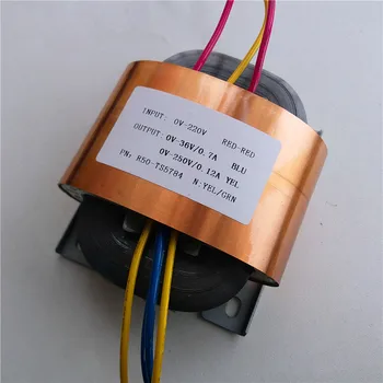 

250V 0.12A 36V 0.7A R Core Transformer 55VA R50 custom transformer 220V with copper shield Pre-decoder Power amplifier