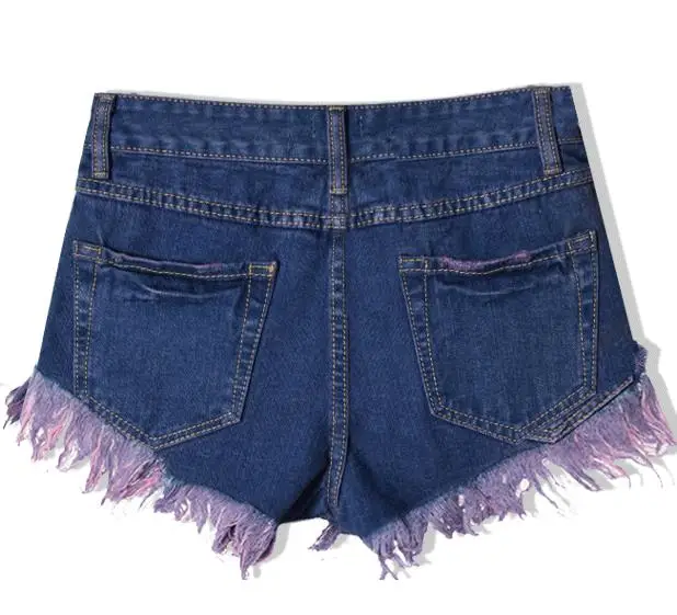 Модные джинсовые шорты женские Повседневное кисточкой джинсы Шорты летней девушки комплект эластичной одежды с шортами