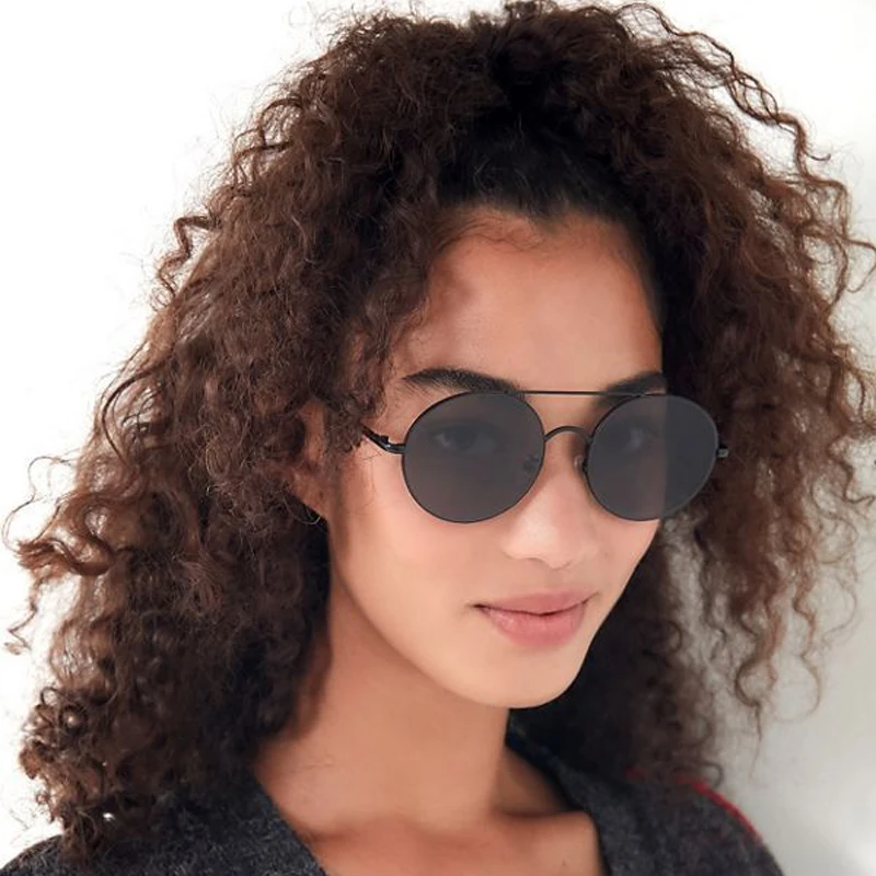 

New Round Sunglasses Women Men Luxury Brand Designer Vintage Retro Mirror Sun Glasses for Women Female Ladies 90s Sunglasses
