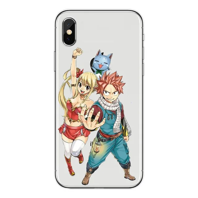 Manga Fairy Tail transparent soft tpu phone case cover for iPhone X 6