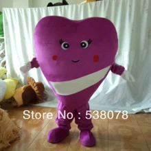 Новые Стиль Романтический День Святого Валентина фиолетовый сердце Маскоты костюм для взрослых подарок на день Святого Валентина Маскоты e костюм нарядное платье SW137