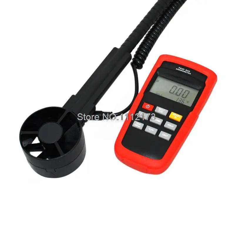 

TASI-642 Split Digital Anemometer thermo-anemometer Digital Air wind Temperature and Velocity Meter tester Free shipping