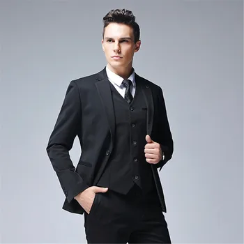 

Stunning Men Suits Groomsmen Slim Fit Suits Best Tuxedos Man Suit Wedding/Men's Suits Bridegroom Groom Wear (Jacket+Pants)