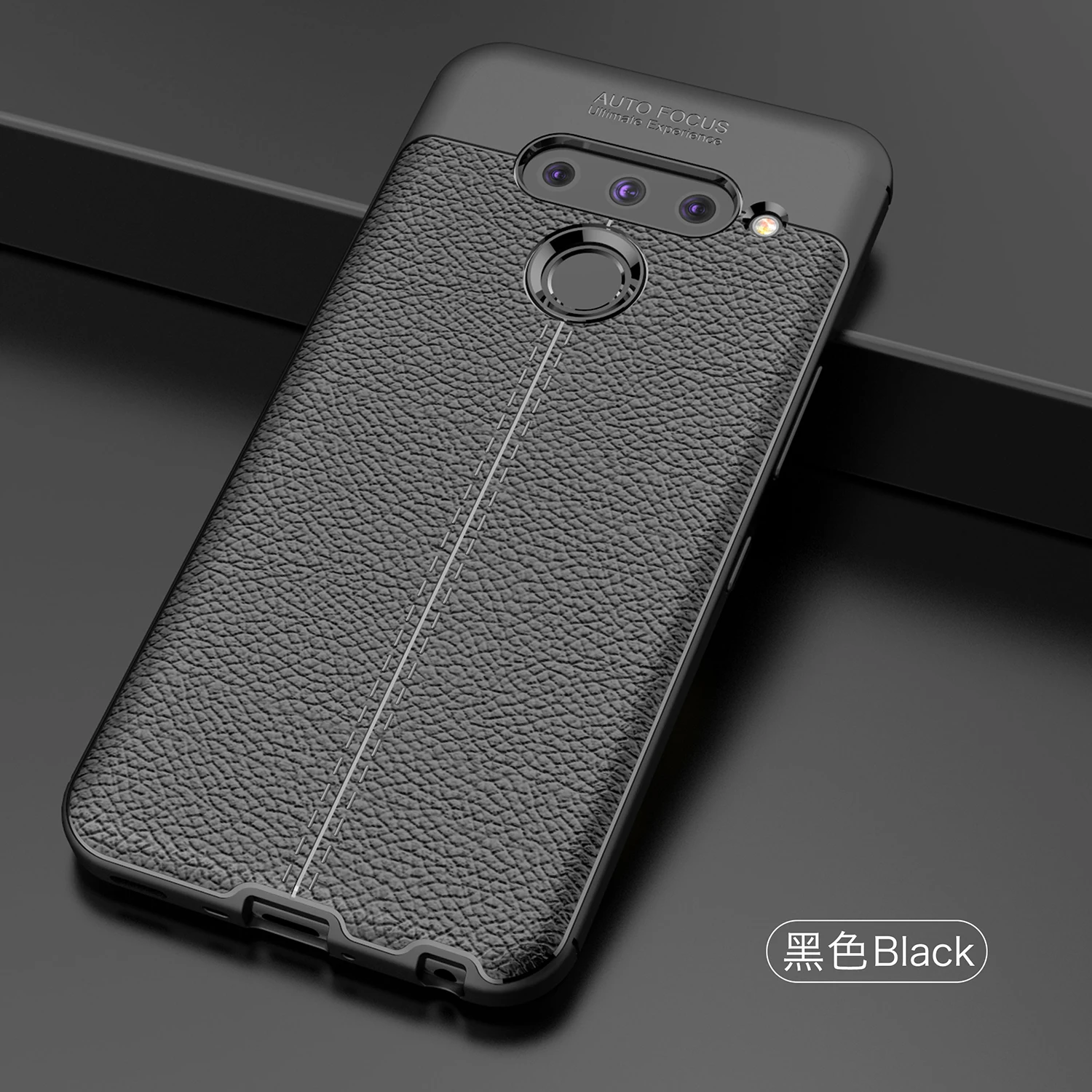 

Wolfsay Soft TPU Case For LG V50 ThinQ 5G Case Leather Texture Silicone Phone Cover For LG V50 ThinQ Business Coque for LG V50