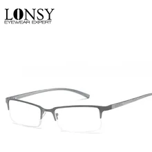 LONSY модные винтажные металлические очки для чтения женщин мужчин с очками LSCJ073