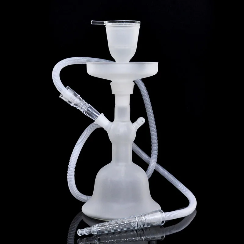 Frosted Design Glass Hookah Shisha Water Pipe Complete Set for Tobacco Nargile Sheesha Accessories |
