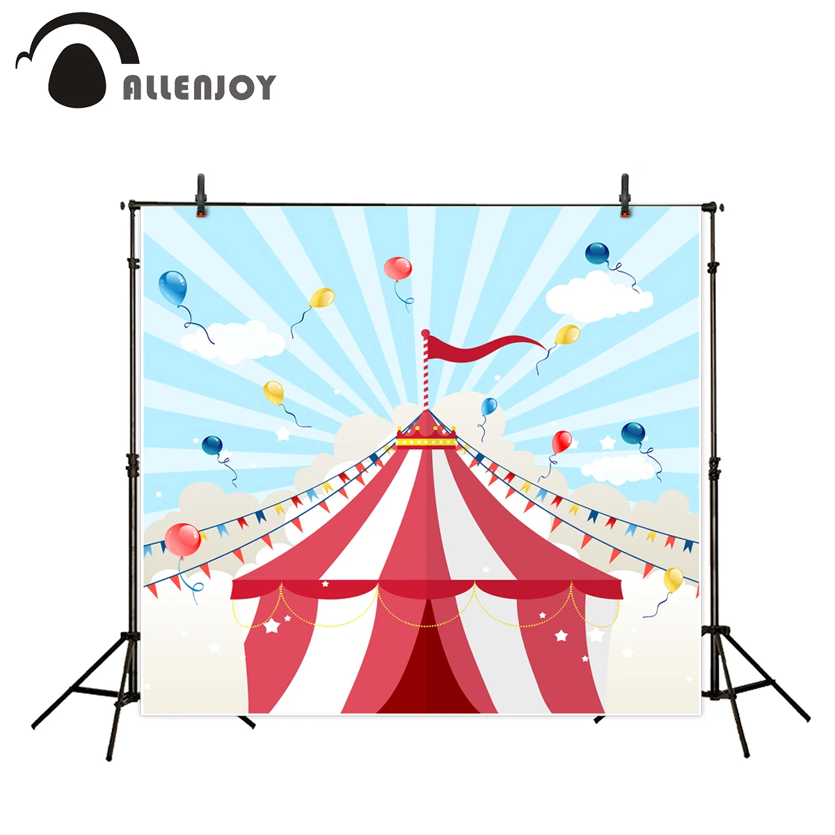 Allenjoy Vinyl fotografia Namiot Czerwony Banner Party Celebration korzeń vinyl fotografia backdrops tła Fotograficzne dla studio