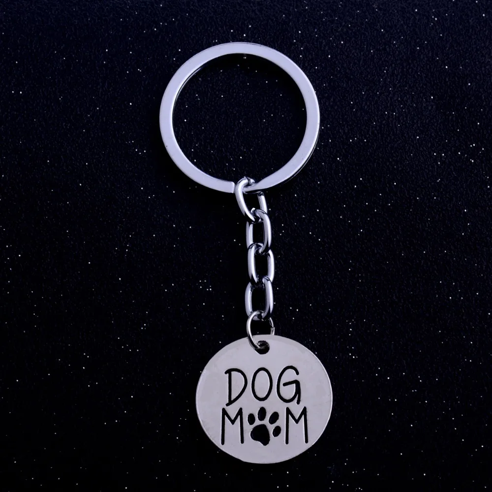 New Arrival Dog Mom Cat Pet Prints Keychain Animal Lovers Charm Key Chains Rings Mommy Mothers Keyring Holder Women Family Gifts | Украшения