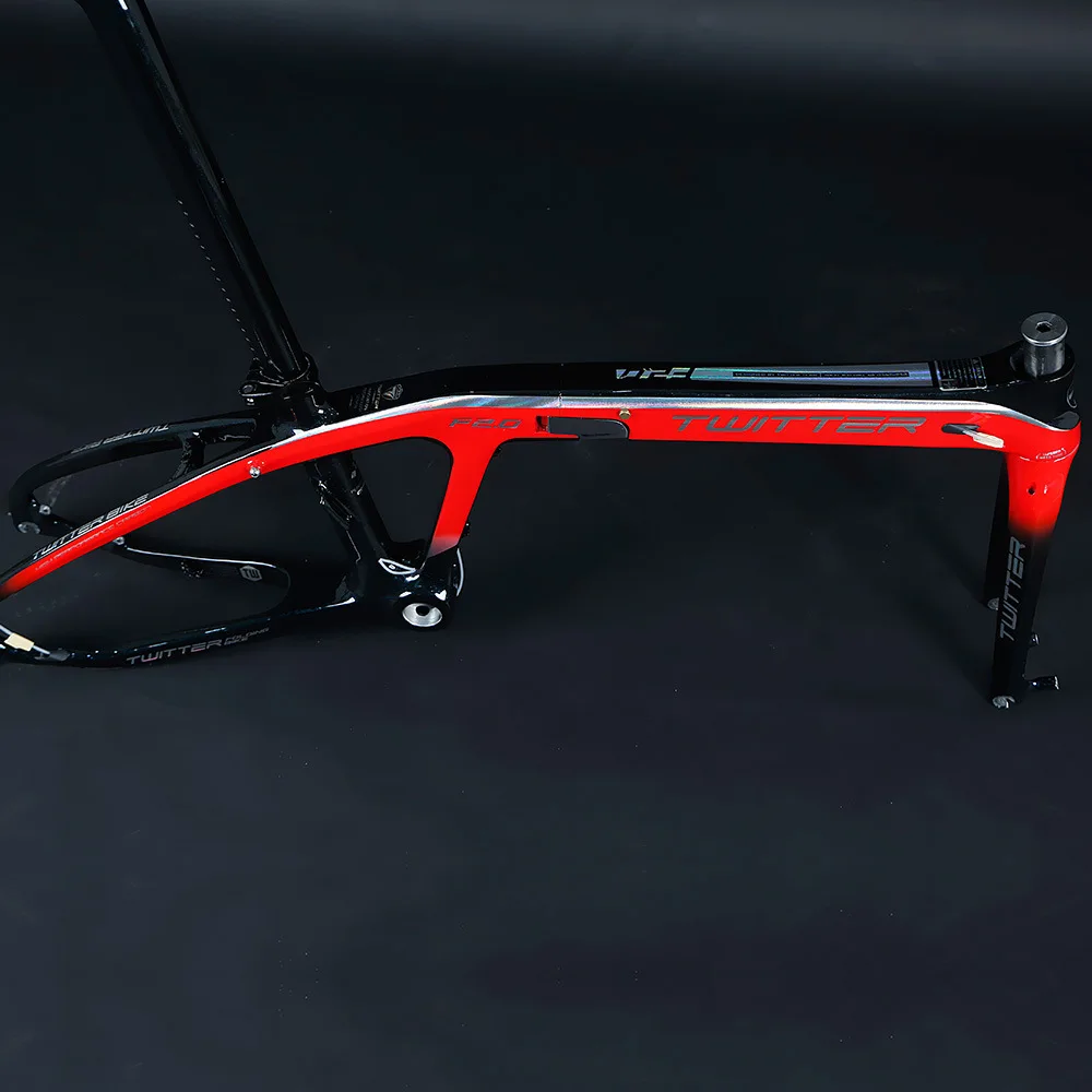 Perfect Twitter F2.0 T800 Carbon BMX Folding Bike Frame 20 Inch Wheels Portable Folding Bicycle Cycling Frame 20er Disc and V Brake 3